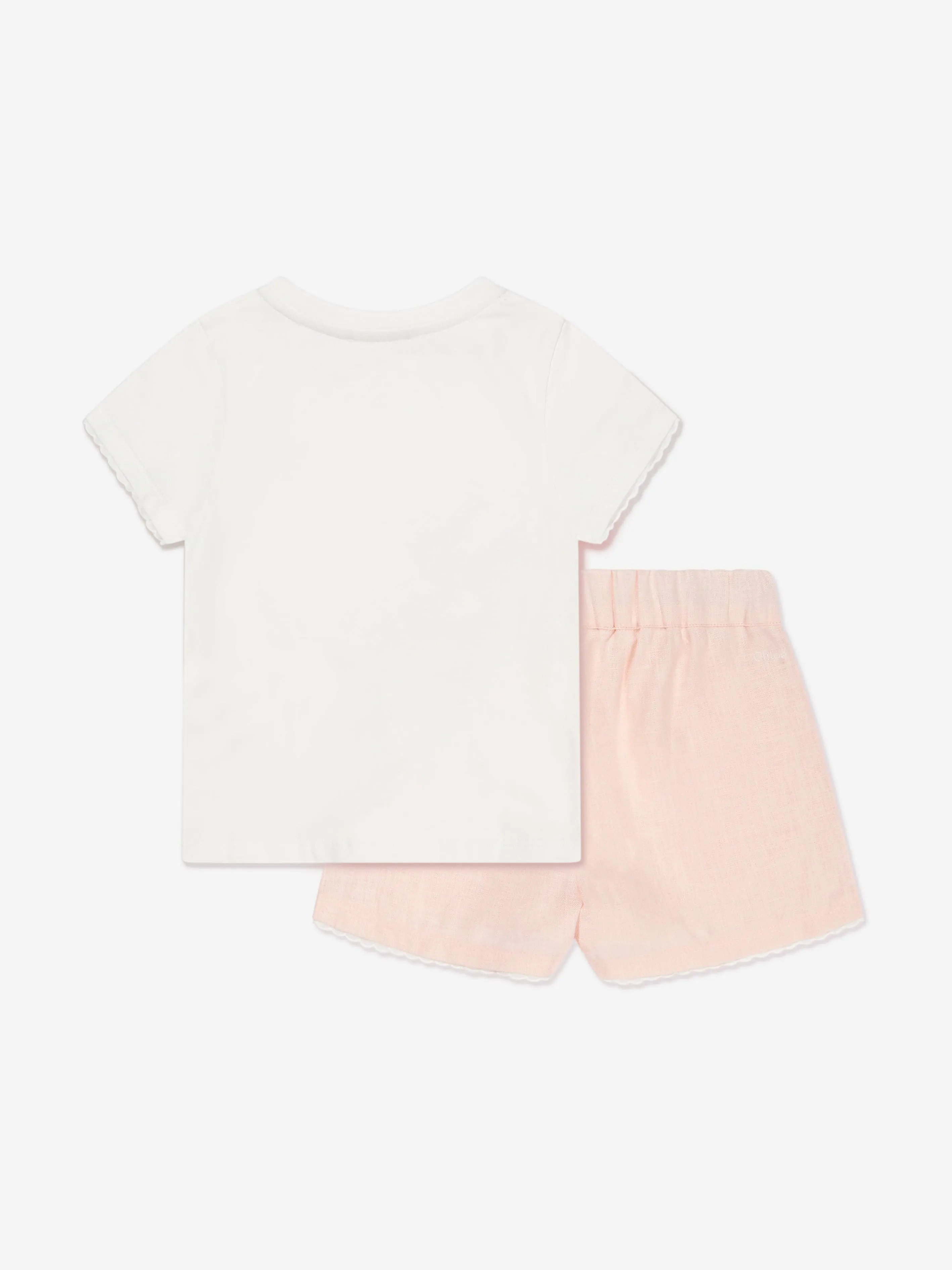 Chloé Girls Organic Cotton Short Pyjama Set in Pink