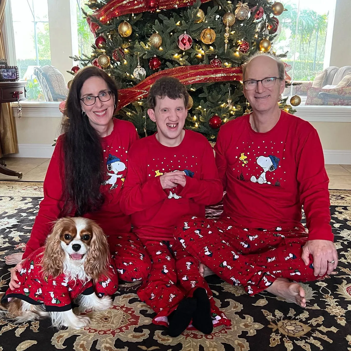 Christmas Family Matching Snoopy & Woodstock Holiday Pajama Set