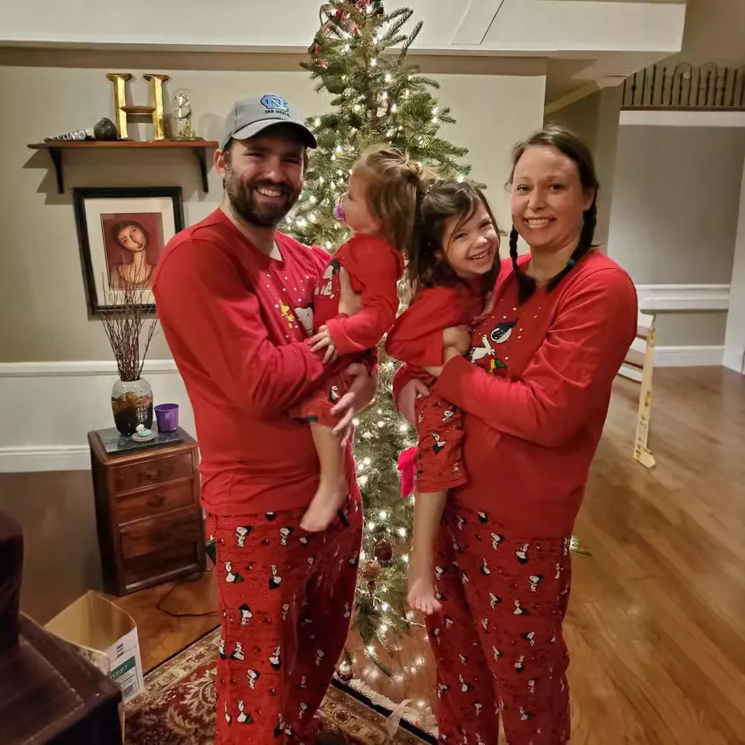 Christmas Family Matching Snoopy & Woodstock Holiday Pajama Set