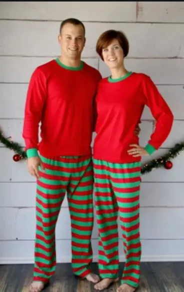 Christmas Family Striped Matching Outfit