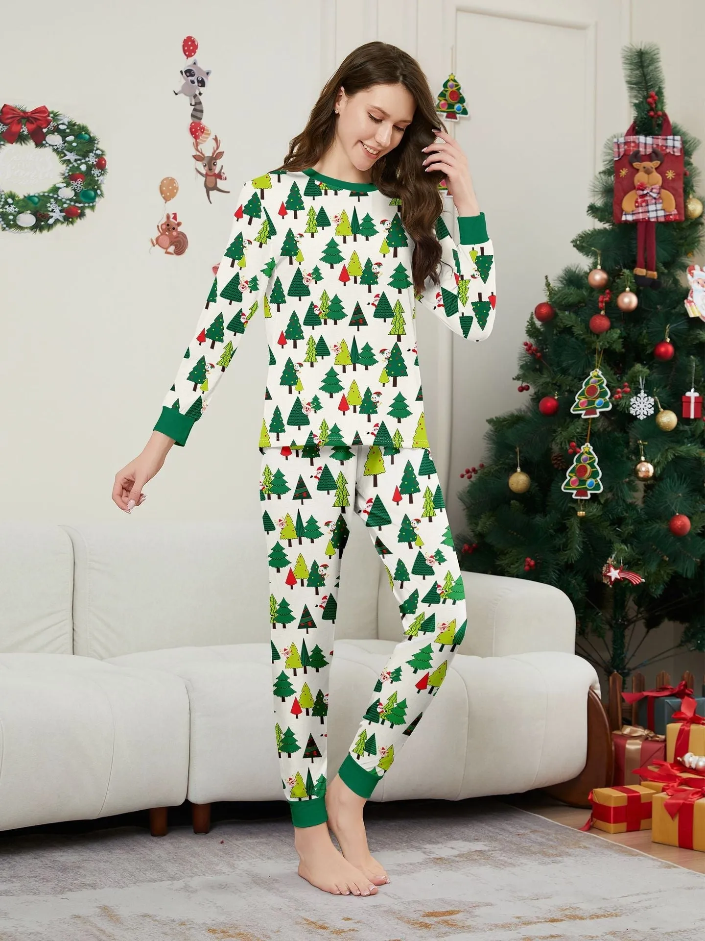 Christmas Tree Family Matching Parent-Child Holiday Pajamas