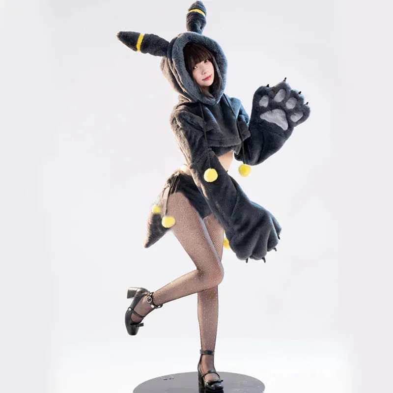 Cosplay Cartoon Bunny Bee Plush Hooded Lingerie Set