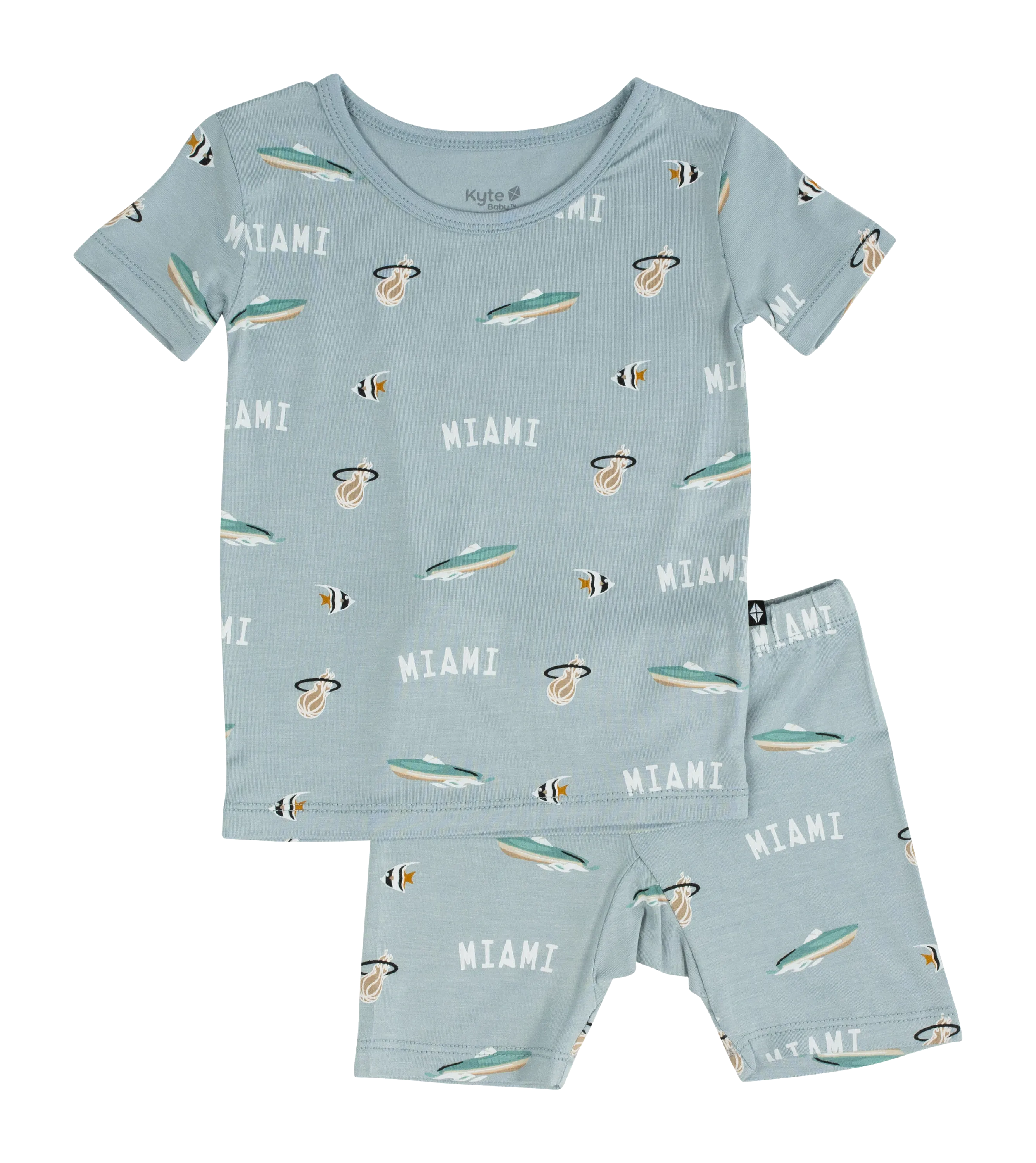 Court Culture x Kyte Baby Nautical Fog Toddler Short Sleeve PJ Set