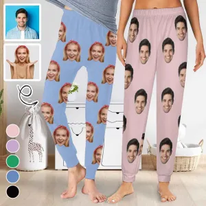 Custom Face Multicolor Pajama Pants Personalized Long Sleep Pants  Slumber Party