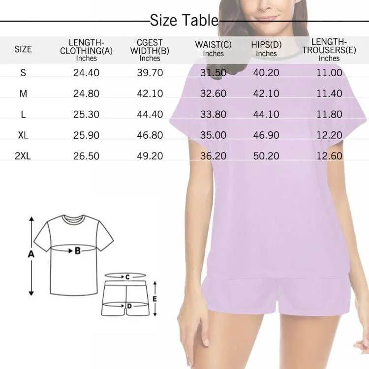 Custom Photo Pajamas for Women Property Sleepwear Personalized Photo Women's Short Pajama Set