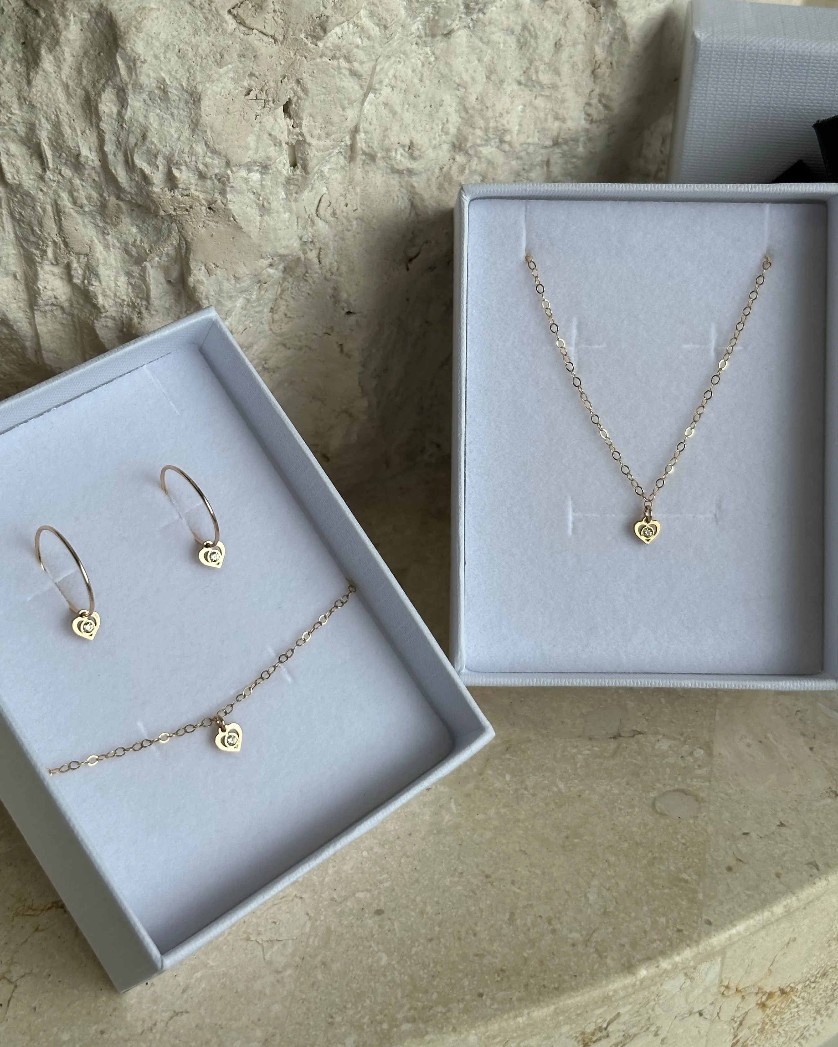 CZ Heart Jewellery Bundle