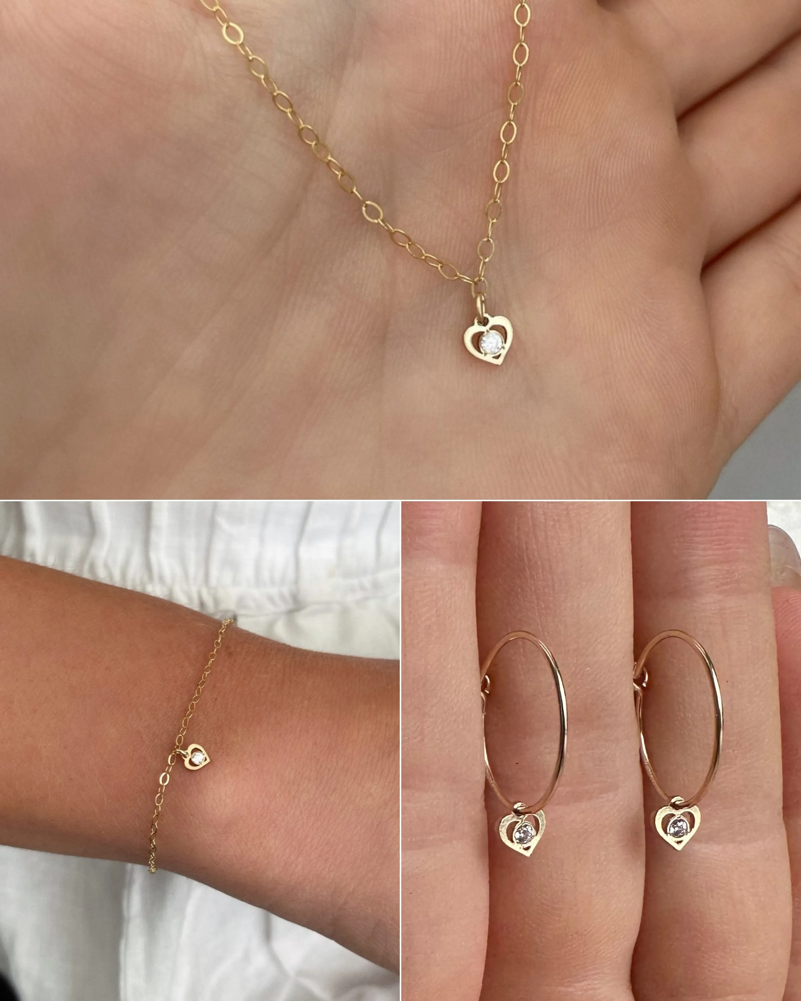 CZ Heart Jewellery Bundle