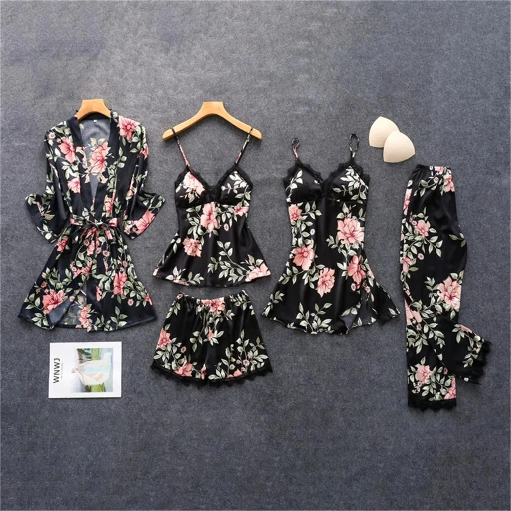 Elegant Laced Floral Nightwear