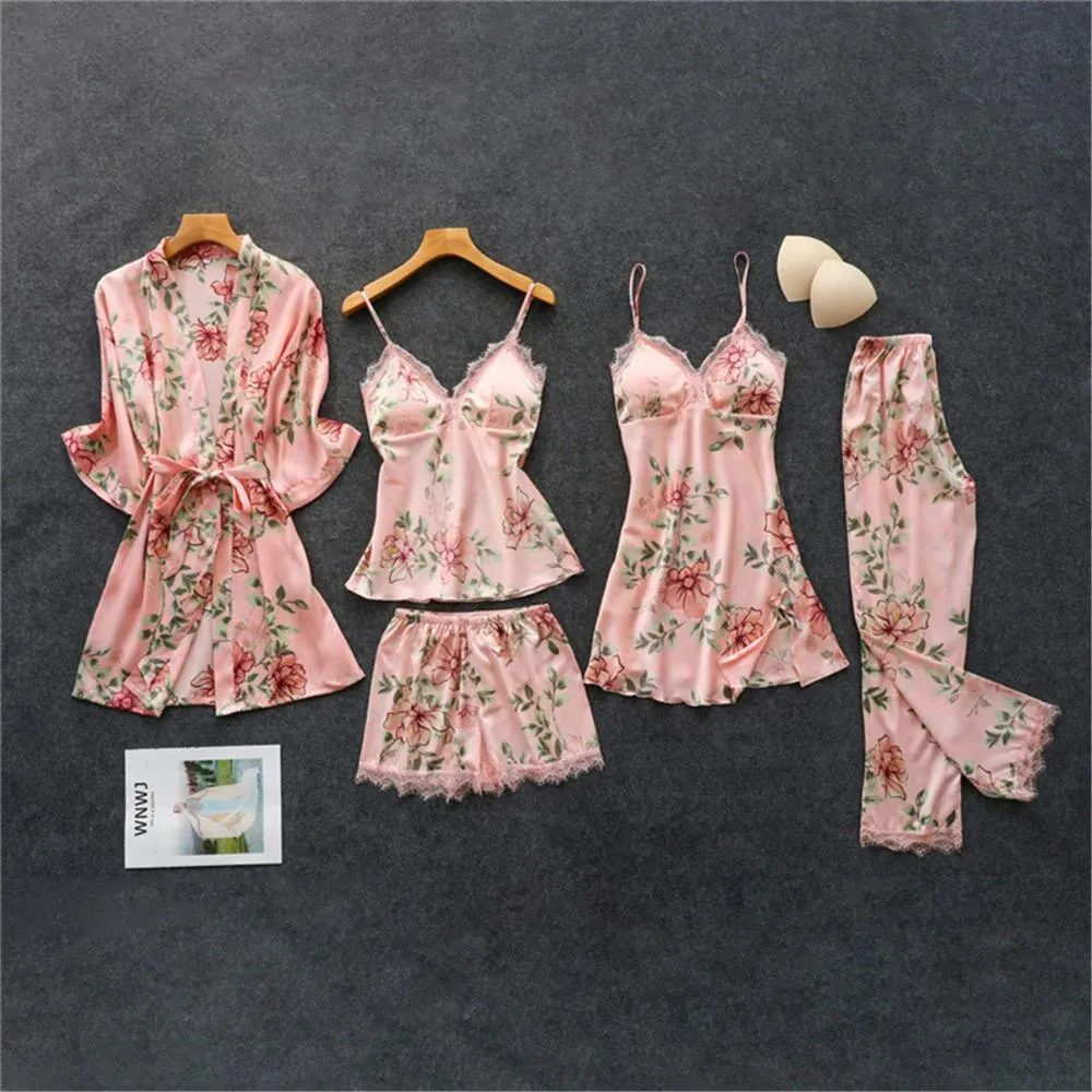 Elegant Laced Floral Nightwear