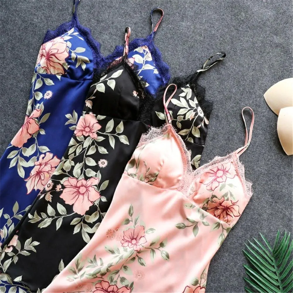 Elegant Laced Floral Nightwear