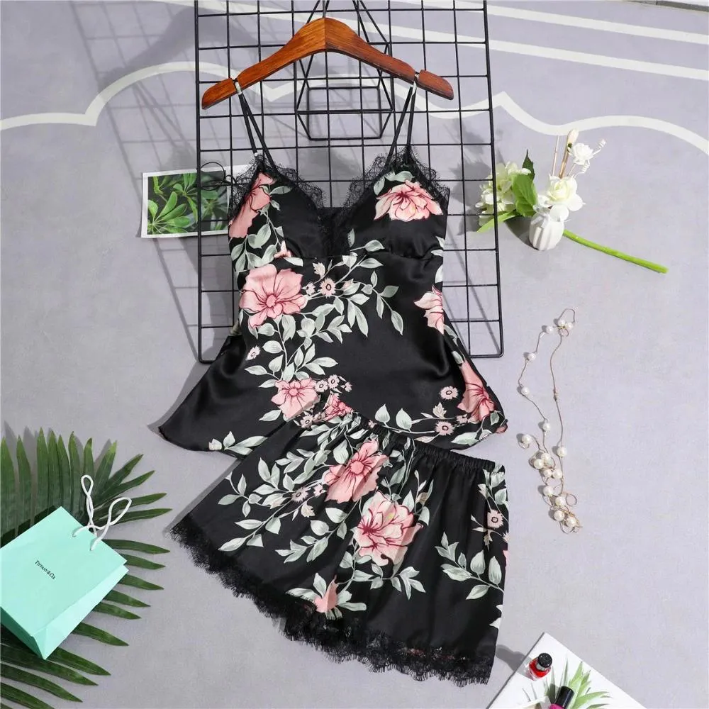 Elegant Laced Floral Nightwear