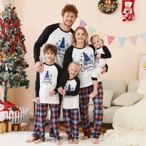 Family Matching Plaid Pajamas with Christmas Tree Monogramming