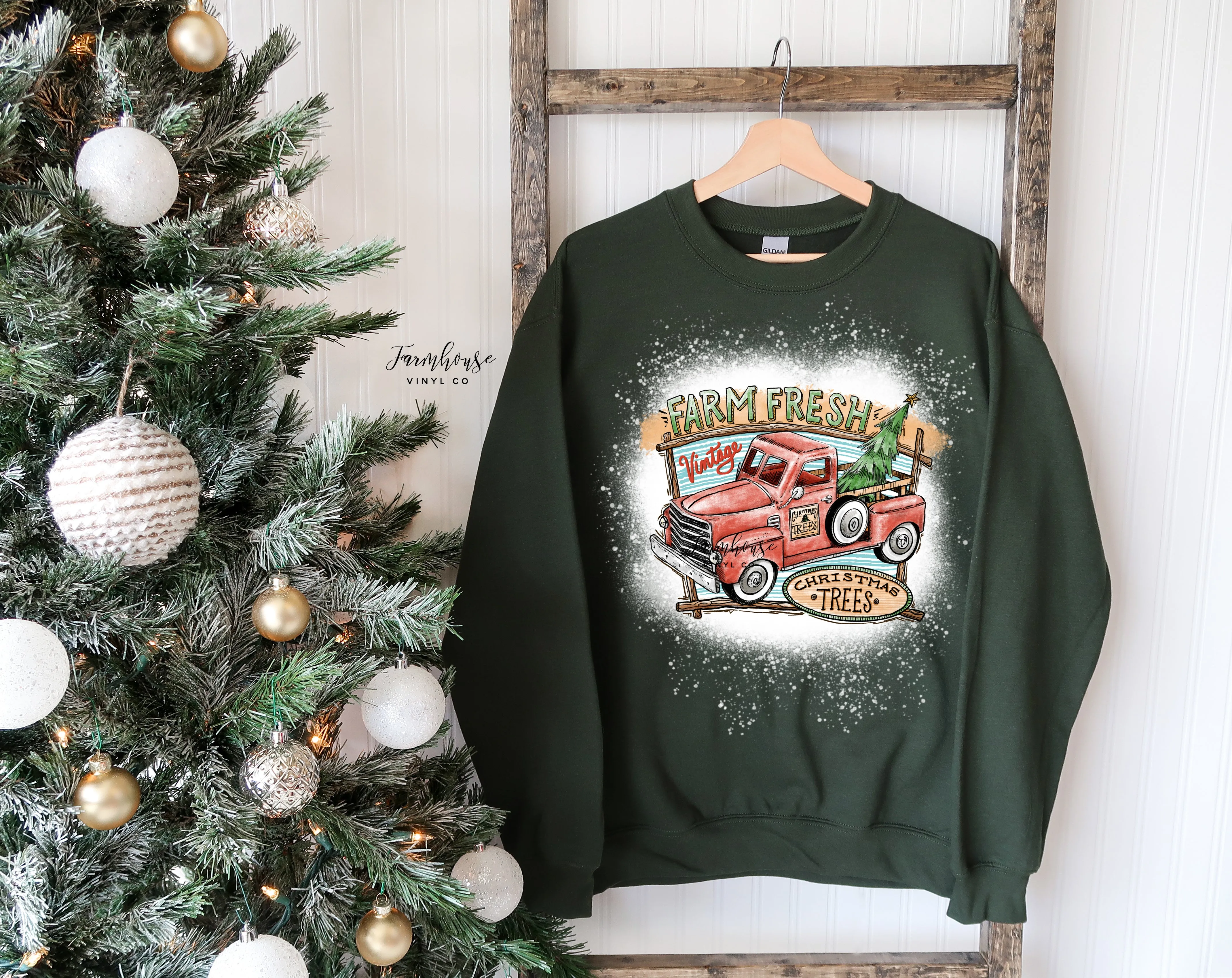 Farm Fresh Christmas Trees Red Truck Shirt