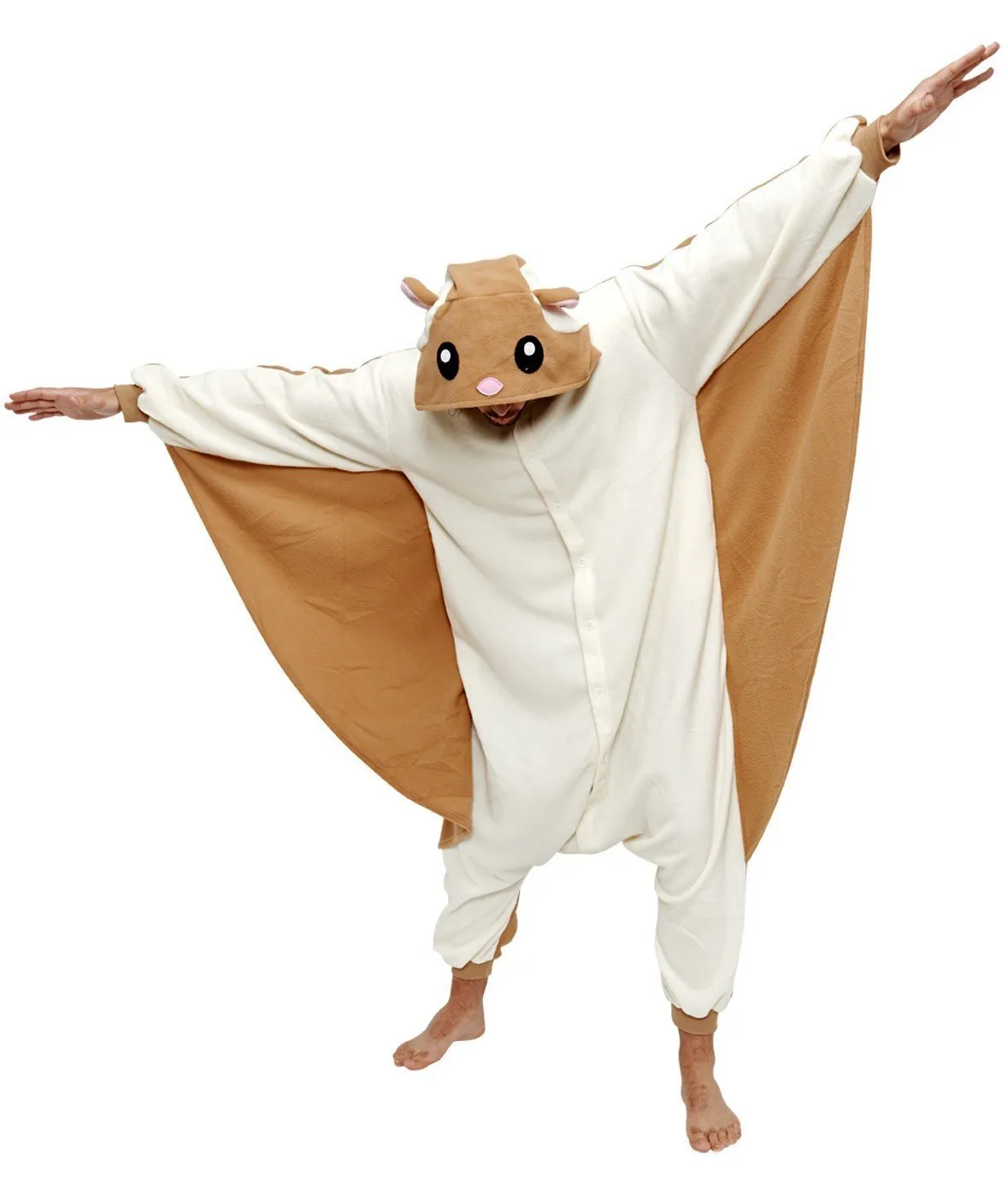 Flying Squirrel Kigurumi Onesies for Adult Hoodie Pajamas Animal Costume