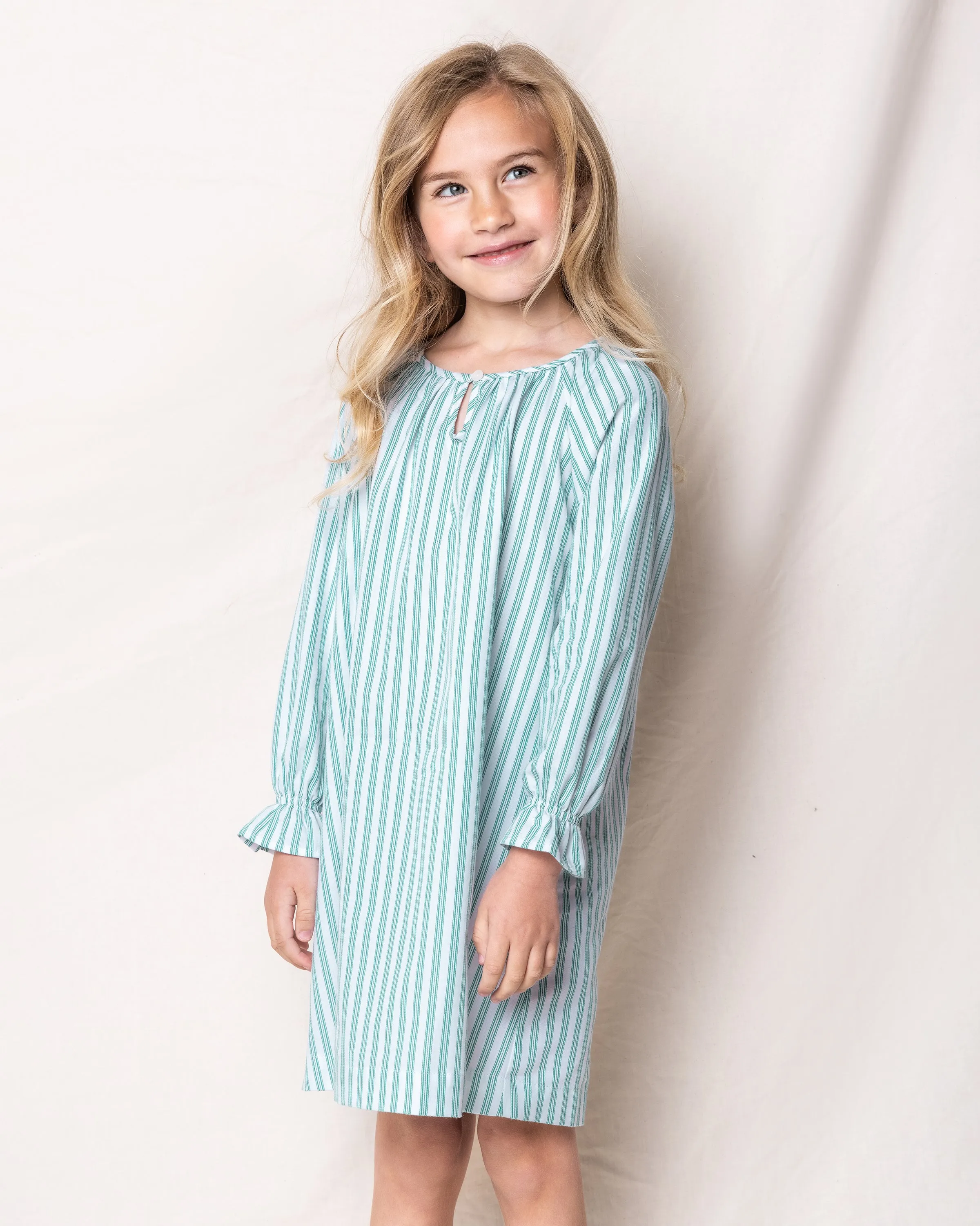 Girl Emerald Ticking Delphine Nightgown