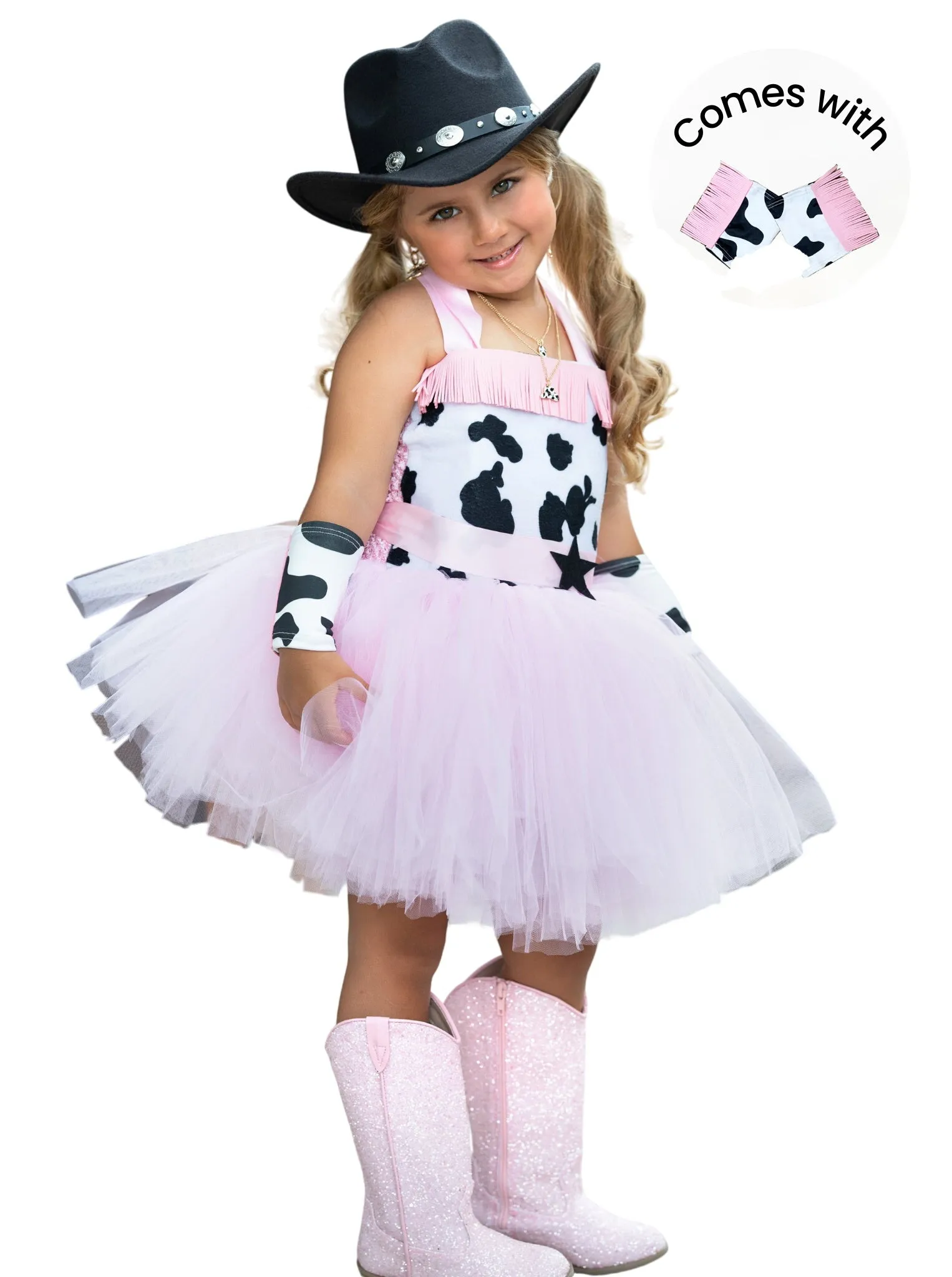 Girls Rodeo Princess Cowgirl Tutu Costume Dress