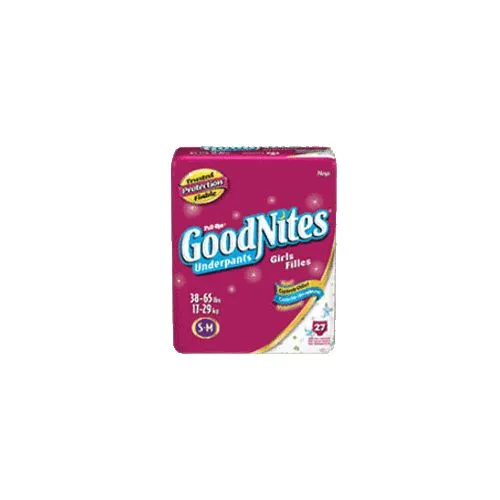 GoodNites Disposable Pull On Underwear for Girls, Heavy Absorbency, Small/Medium, Pack of 14