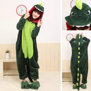 Green Dinosaur Onesie Hoodie Pajamas Animal Costume Kigurumi