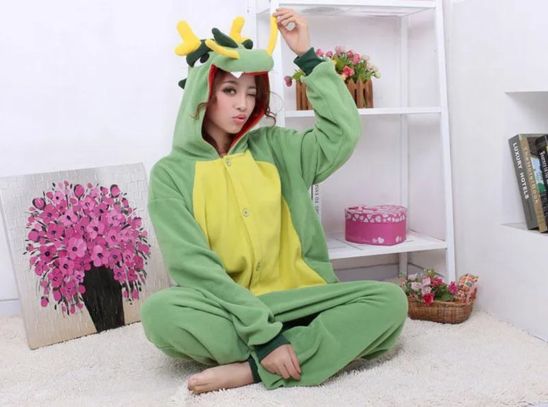 Green Dragon Onesies Hoodie Costume Kigurumi Pajamas