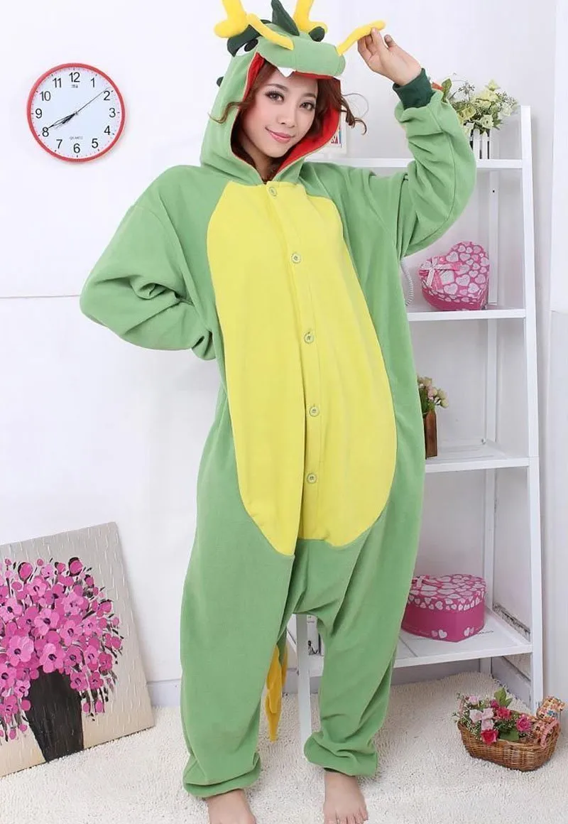 Green Dragon Onesies Hoodie Costume Kigurumi Pajamas