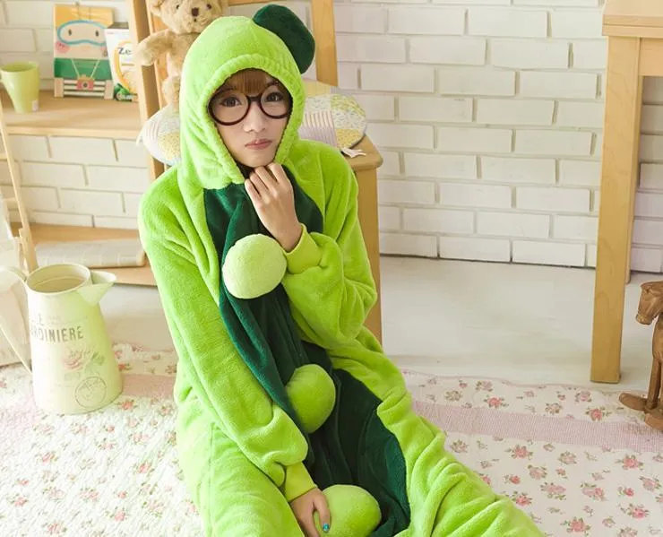 Green Sweet Pea Onesies Hoodie Costume Kigurumi Pajamas