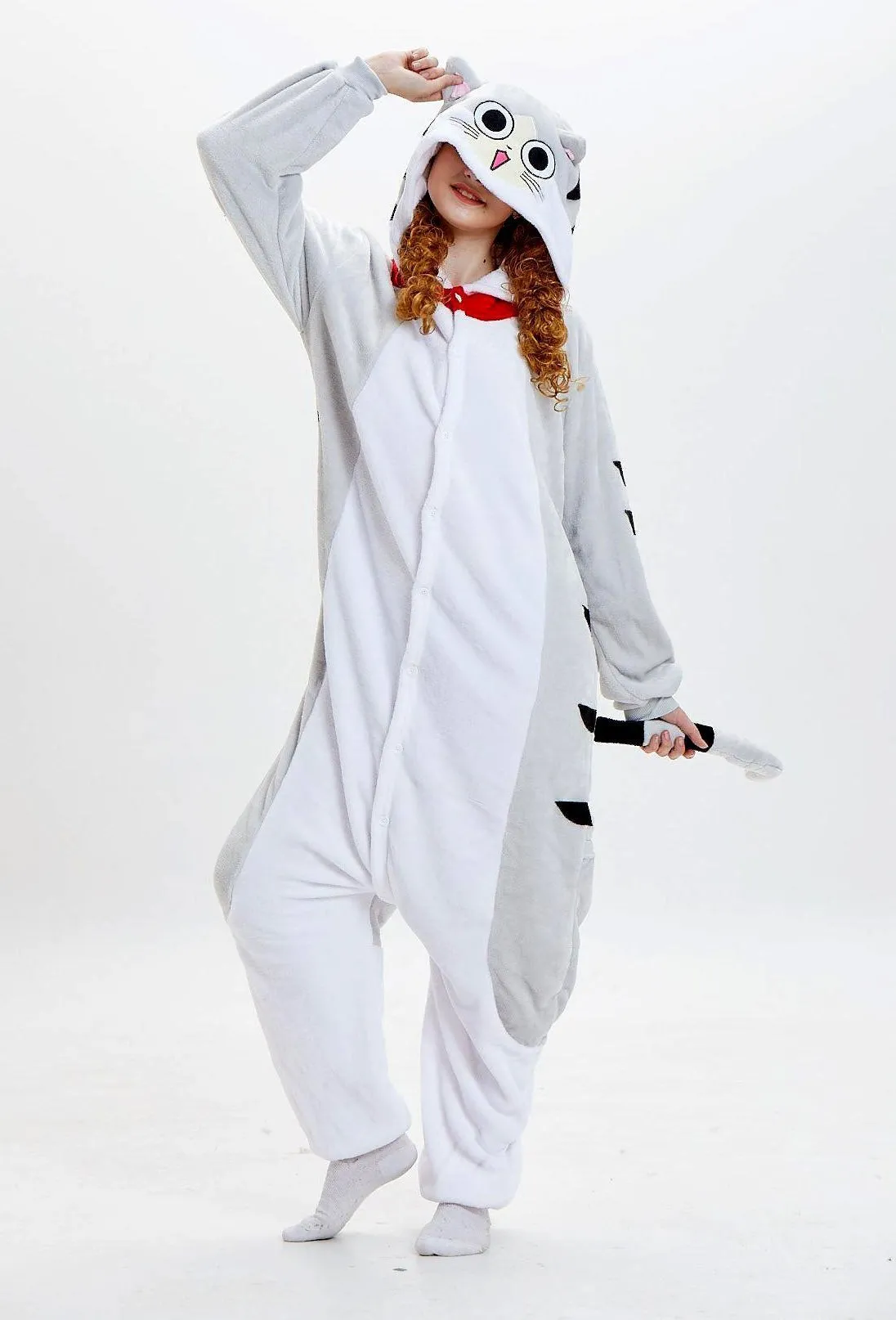 Grey Chi's Cat Onesie Hoodie Unisex Costume Kigurumi Pajamas