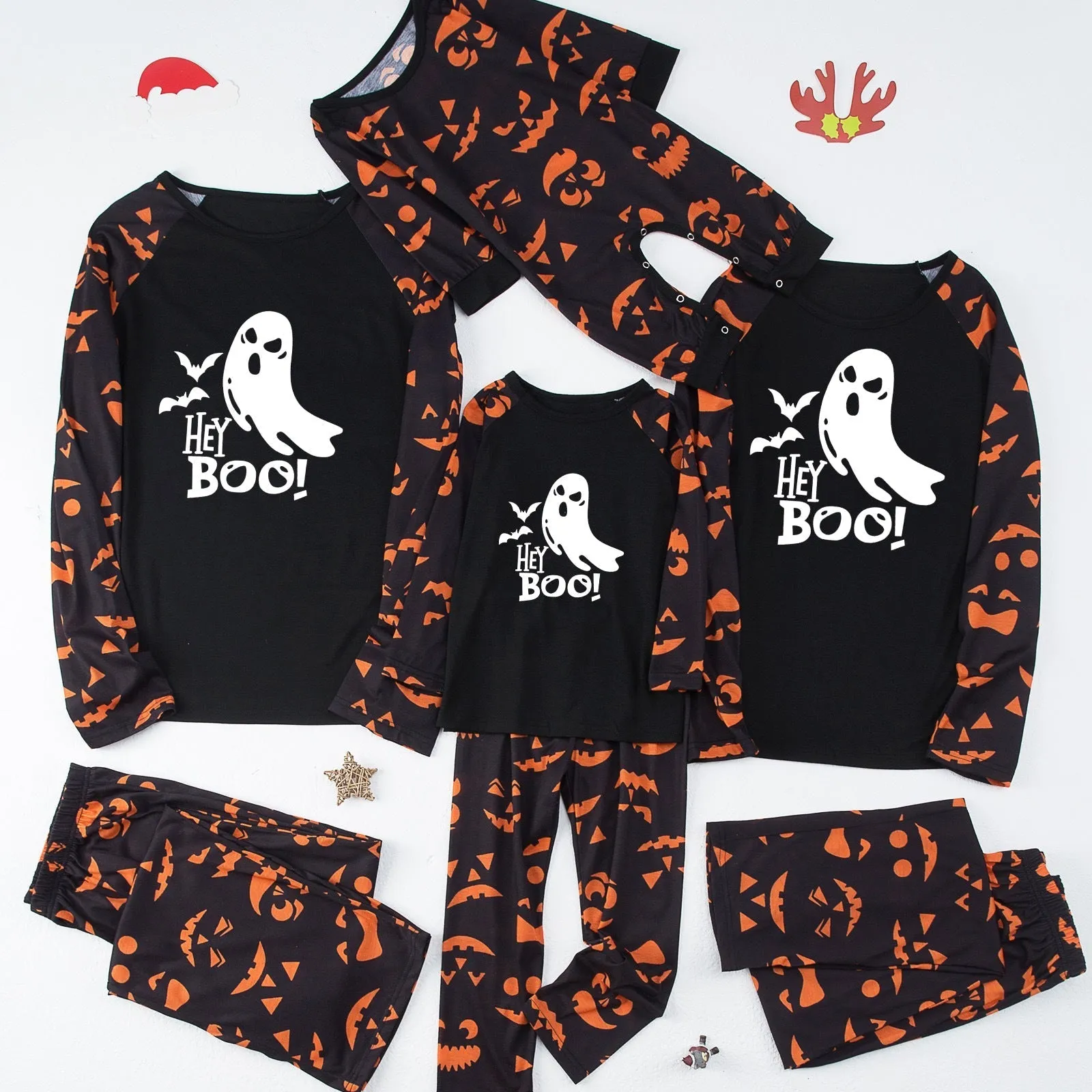 Halloween Family Pajama Glow-in-the-Dark Print Set