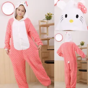 Hello Kitty Onesie Hoodie Animal Kigurumi Costume Pajamas