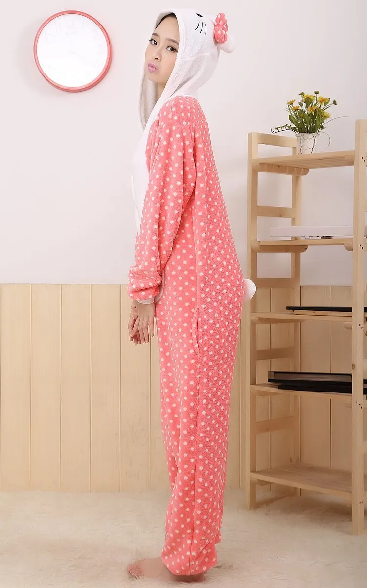 Hello Kitty Onesie Hoodie Animal Kigurumi Costume Pajamas