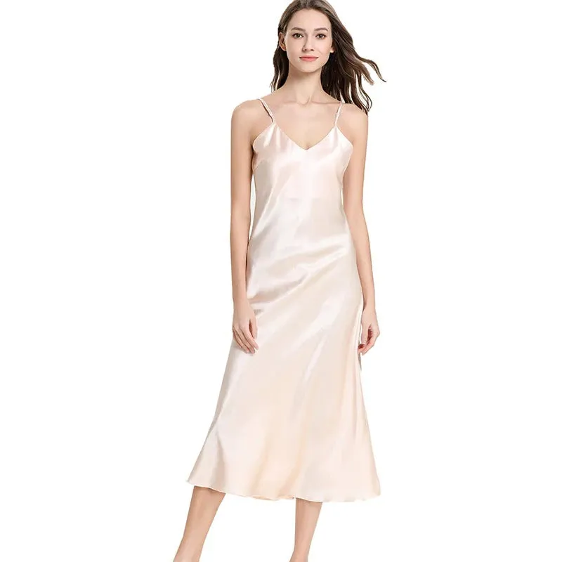 Indulgence Feminine Flair Ankle-Length Nightgown with Adjustable Drawstring