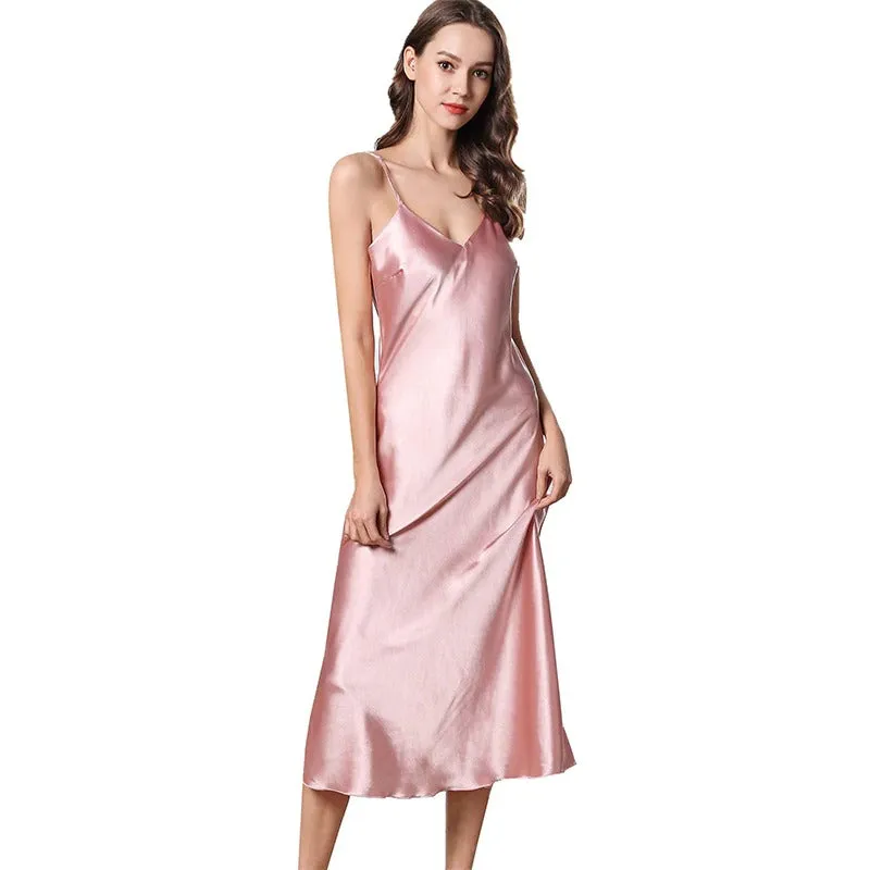 Indulgence Feminine Flair Ankle-Length Nightgown with Adjustable Drawstring