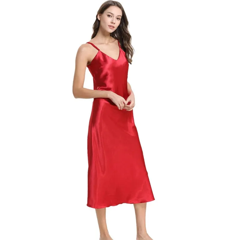 Indulgence Feminine Flair Ankle-Length Nightgown with Adjustable Drawstring