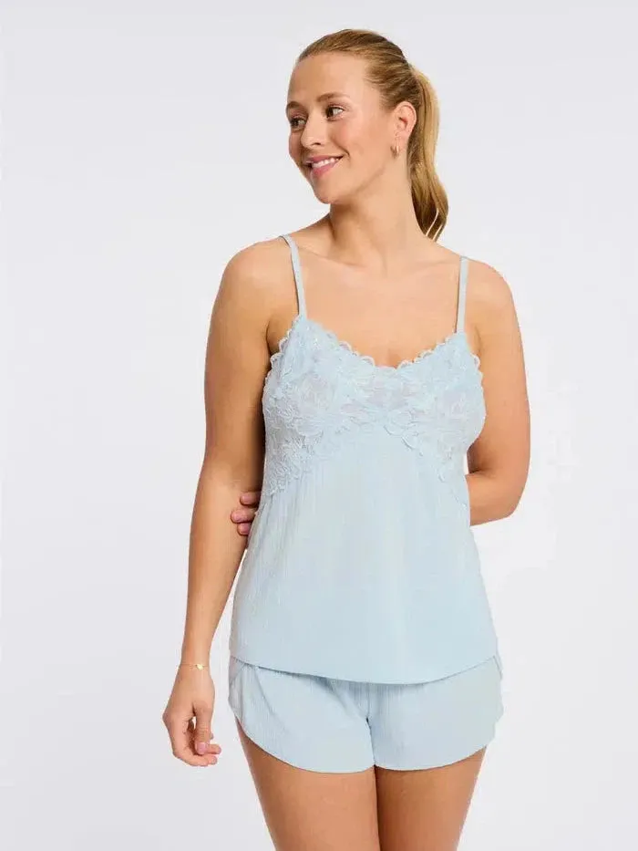 Lagoon Whisper Pointelle Cami and Short Set