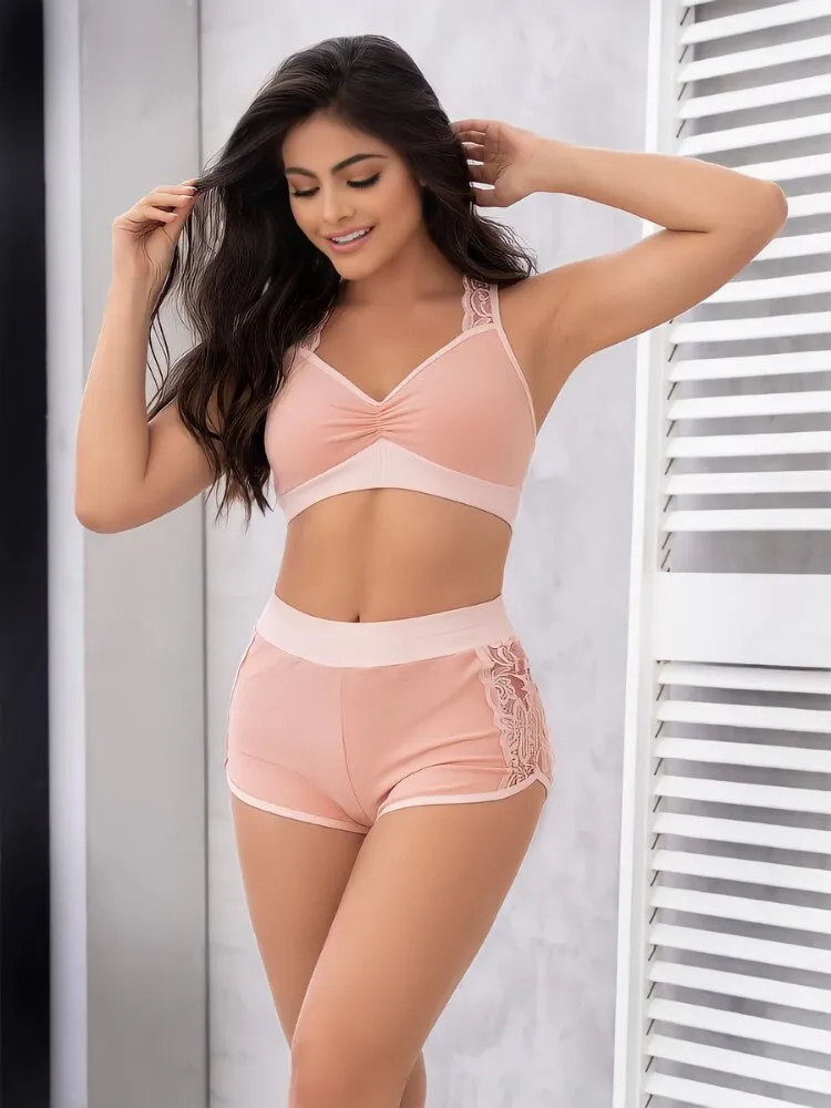 Lounging Vibes Pink Pajama Set