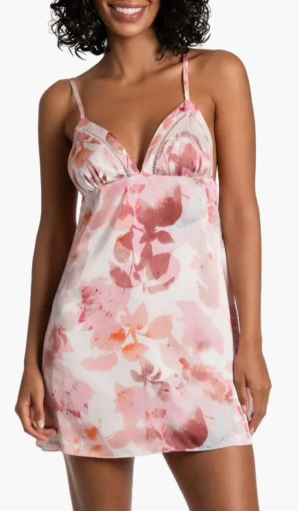 Marion Print Chemise In Shadow Leaf & Cream - Midnight Bakery