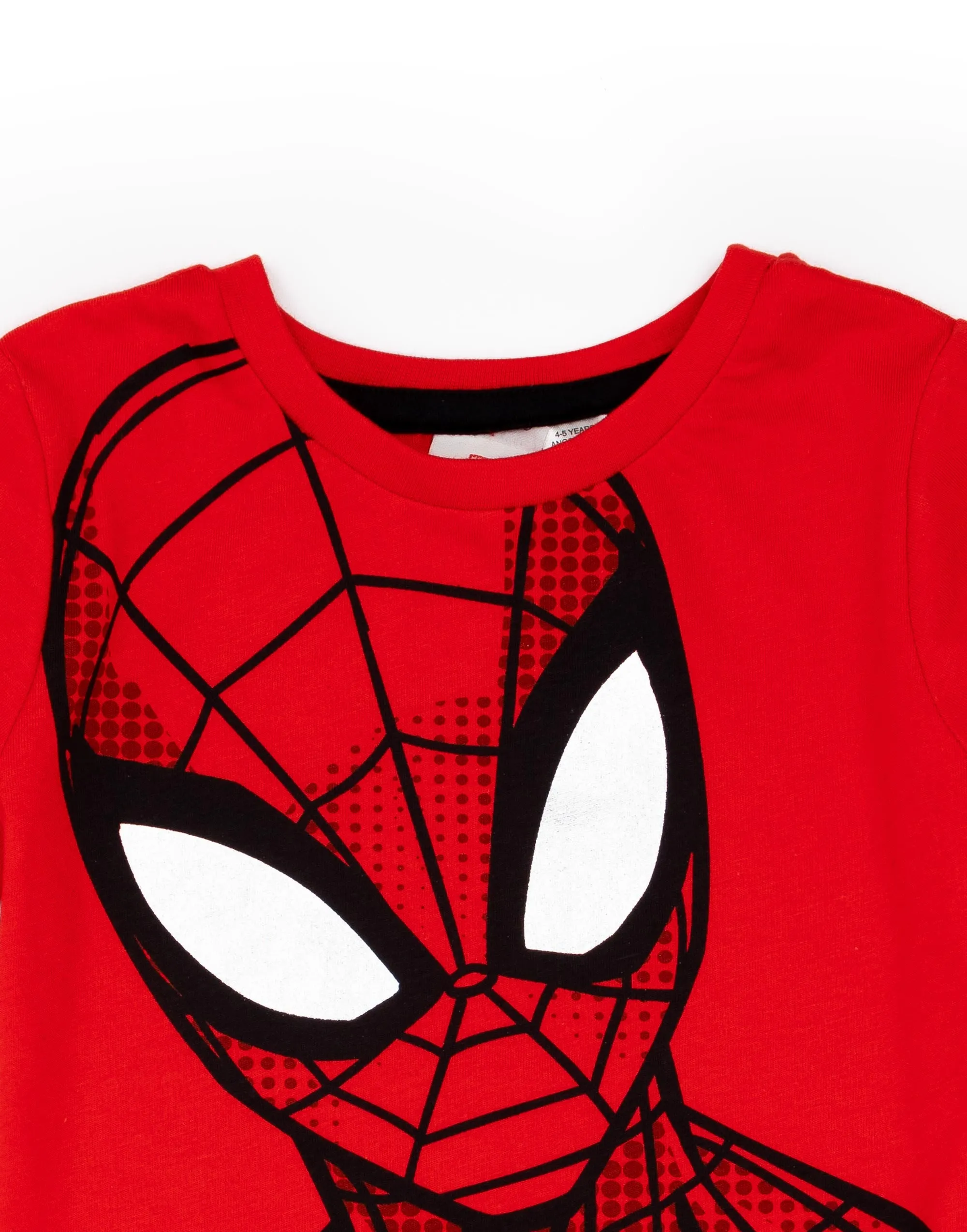 Marvel Spider-Man Boys Black and Red T-Shirt and Shorts Pyjamas