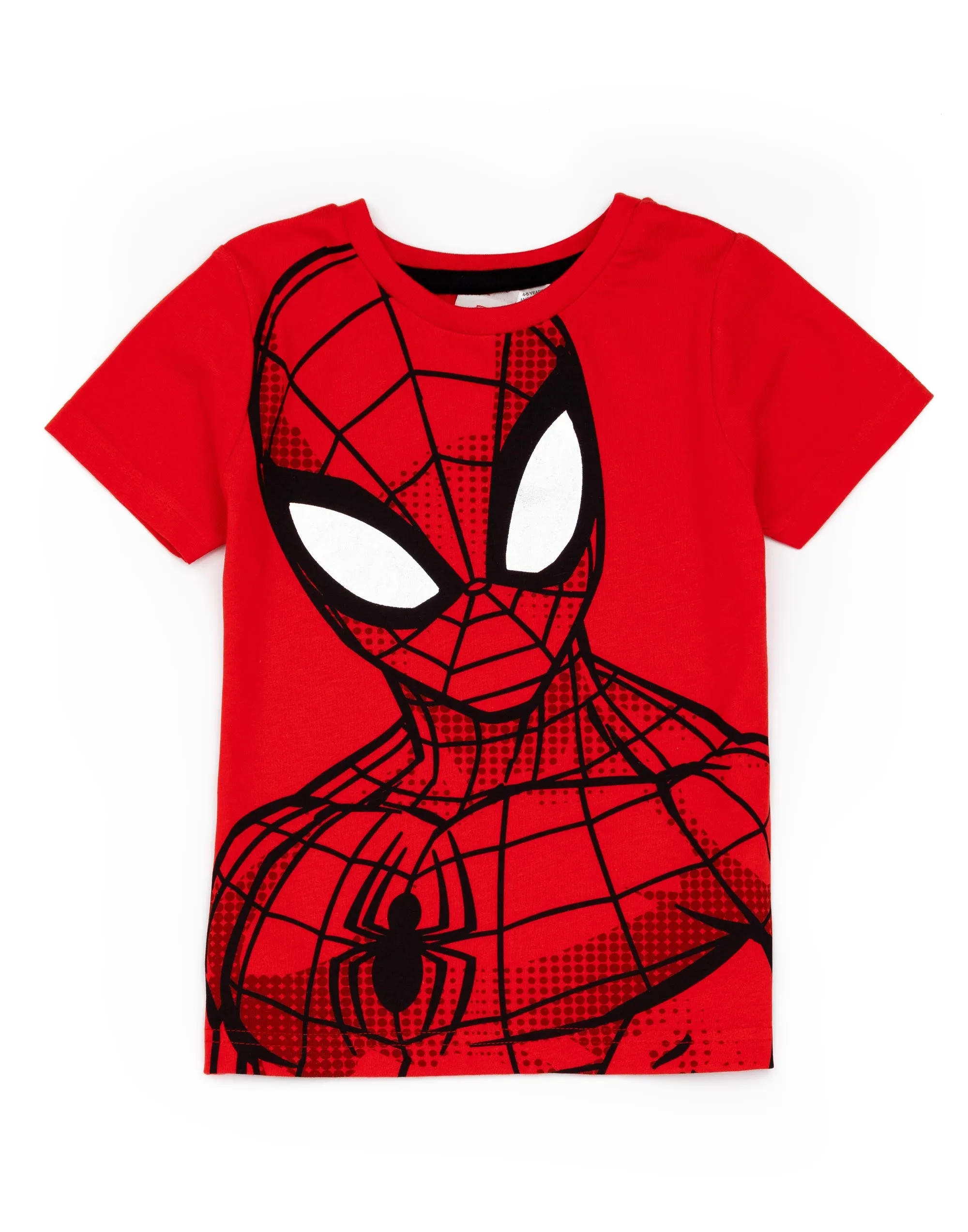 Marvel Spider-Man Boys Black and Red T-Shirt and Shorts Pyjamas