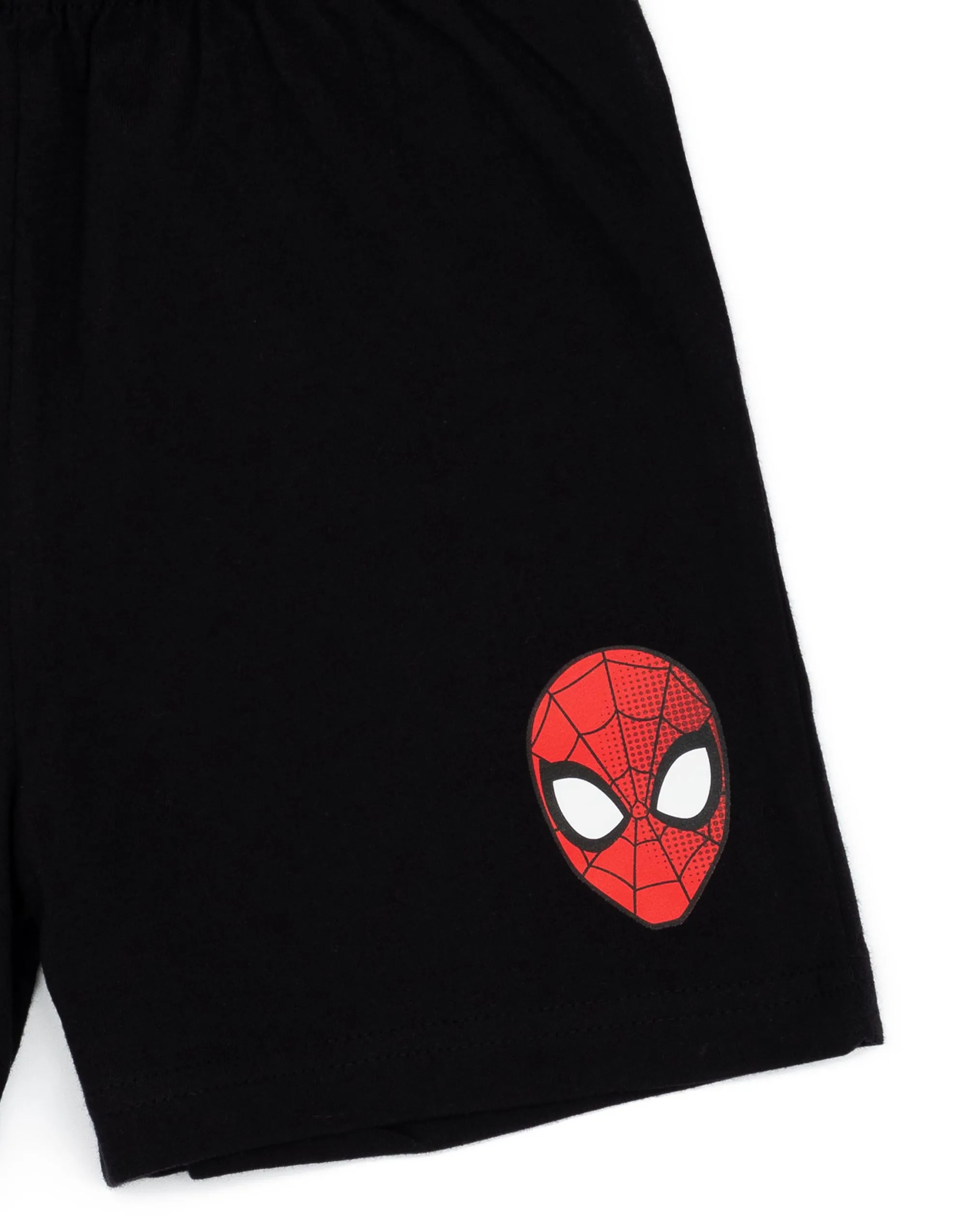 Marvel Spider-Man Boys Black and Red T-Shirt and Shorts Pyjamas