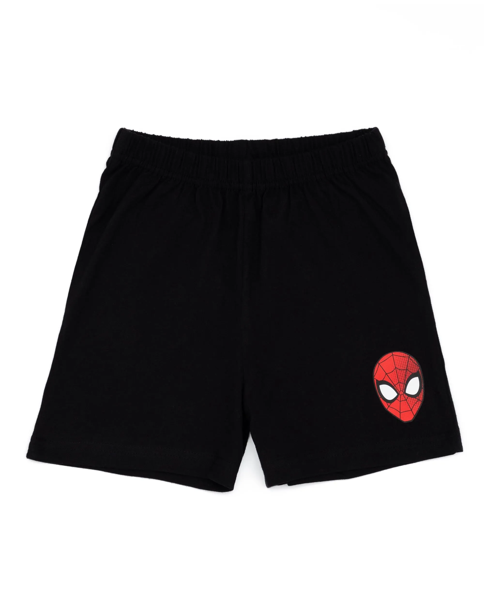 Marvel Spider-Man Boys Black and Red T-Shirt and Shorts Pyjamas