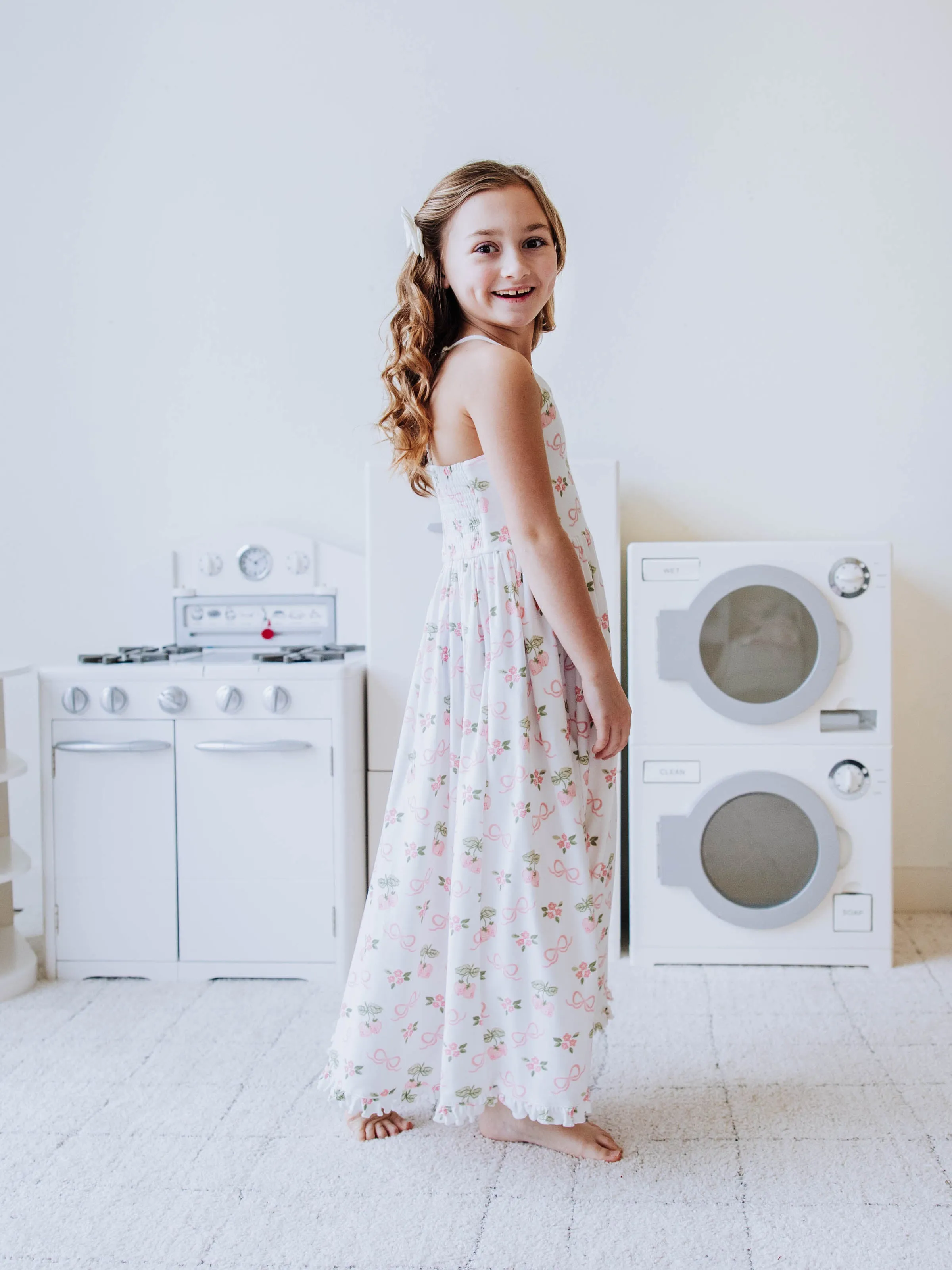 Maxi Play Dress - Pink Berry Bows