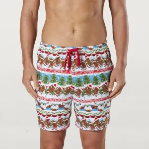 Men's Christmas Bake Off Cotton Sleep Short - Red