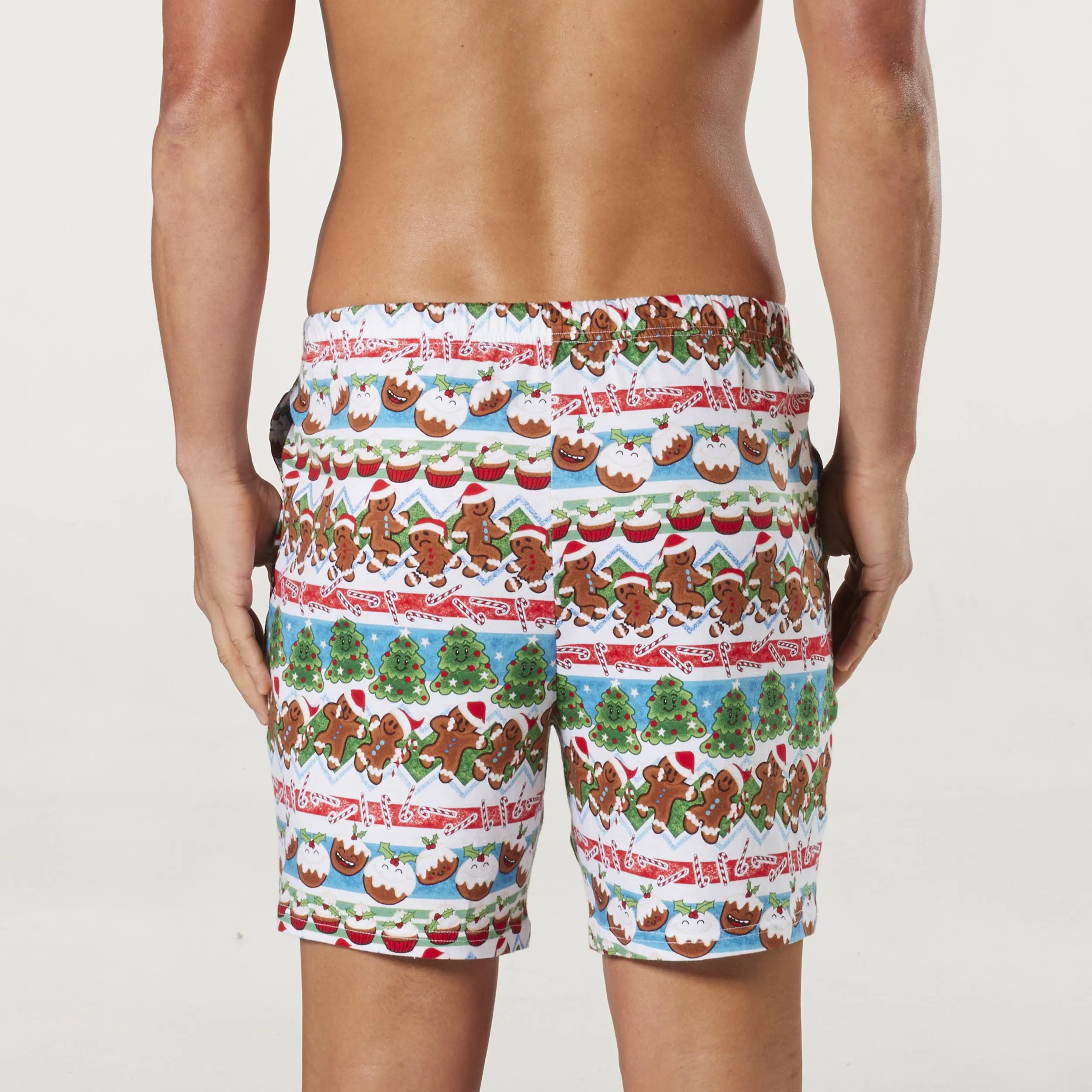 Men's Christmas Bake Off Cotton Sleep Short - Red