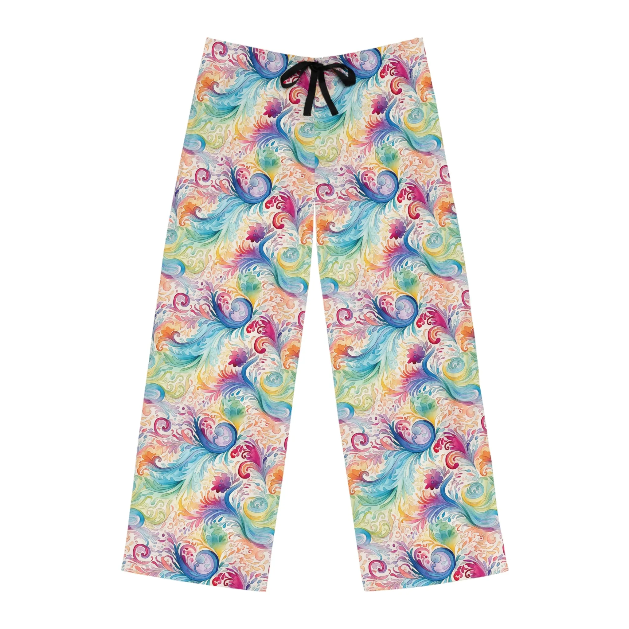 Men's Pajama Pants, Rainbow Paisley, Sleepwear Bottoms