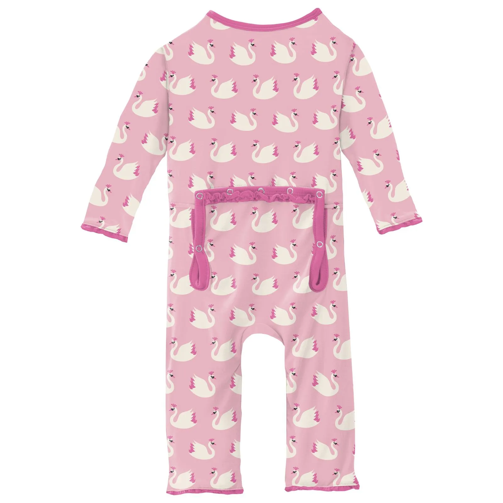 Muffin Ruffle Coverall with 2-Way Zipper Cake Pop Swan Princess