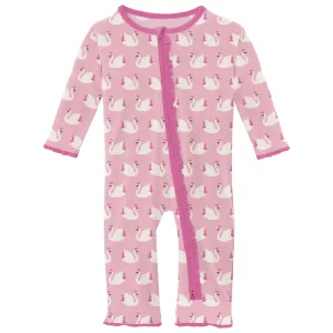 Muffin Ruffle Coverall with 2-Way Zipper Cake Pop Swan Princess