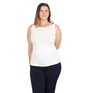 Natural Compact Boat Neck Tank | Soft White