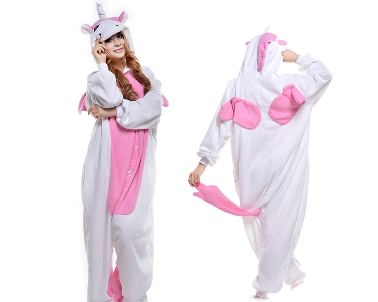 One Piece Pink Unicorn Pyjama - Large