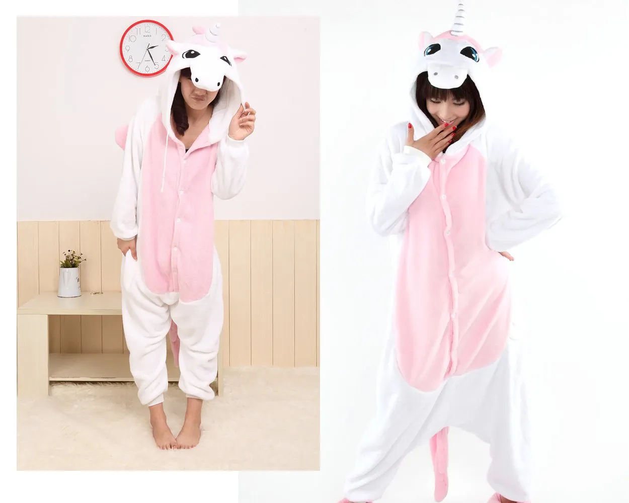 One Piece Pink Unicorn Pyjama - Large