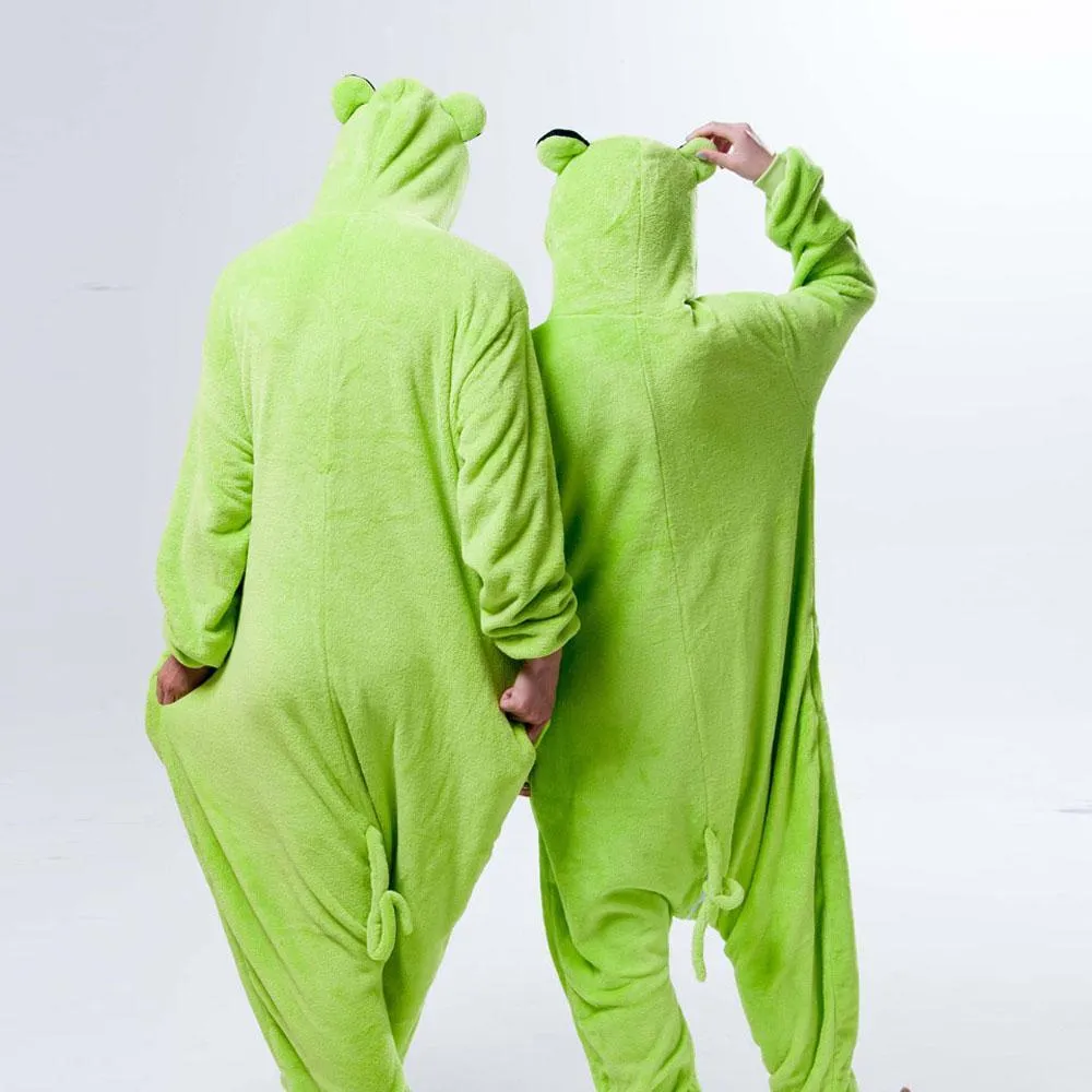 Onesies Hoodie Green Pig Pajamas Animal Costume Kigurumi