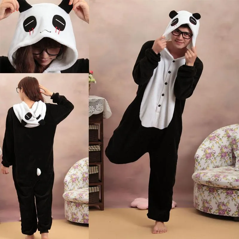 Panda Onesies Hoodie Pajamas Animal Costume Kigurumi